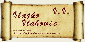 Vlajko Vlahović vizit kartica
